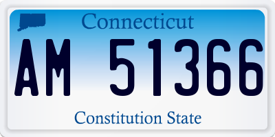 CT license plate AM51366
