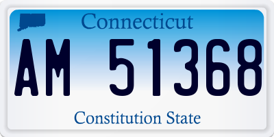 CT license plate AM51368