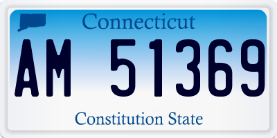 CT license plate AM51369