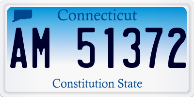 CT license plate AM51372
