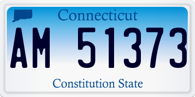 CT license plate AM51373