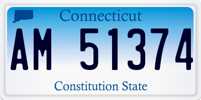 CT license plate AM51374