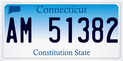 CT license plate AM51382