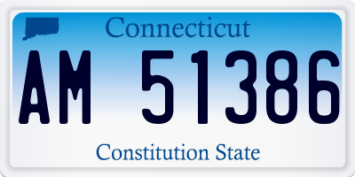 CT license plate AM51386