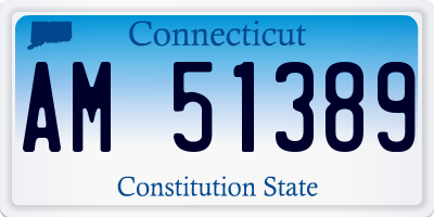 CT license plate AM51389