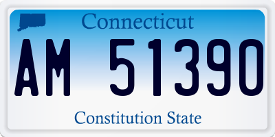 CT license plate AM51390