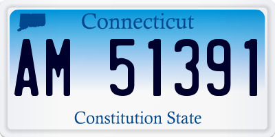 CT license plate AM51391