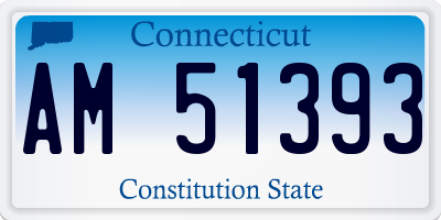 CT license plate AM51393