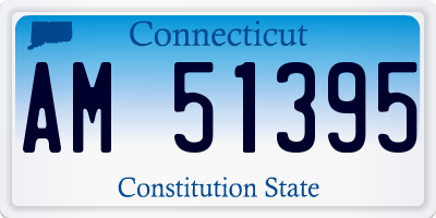 CT license plate AM51395