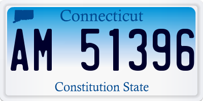 CT license plate AM51396