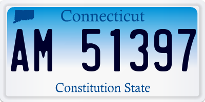 CT license plate AM51397