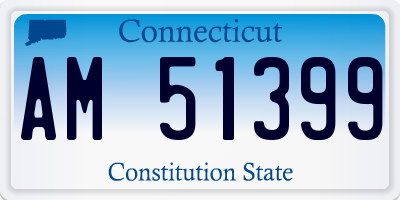 CT license plate AM51399