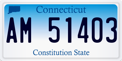 CT license plate AM51403