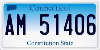 CT license plate AM51406