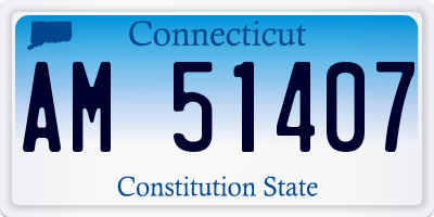CT license plate AM51407