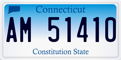 CT license plate AM51410