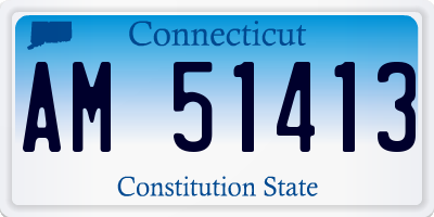 CT license plate AM51413