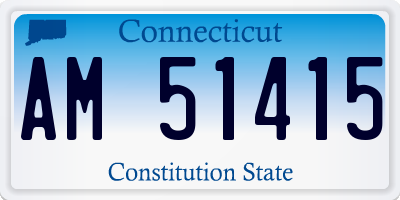 CT license plate AM51415
