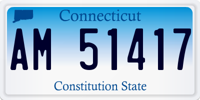 CT license plate AM51417