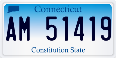 CT license plate AM51419