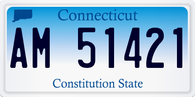 CT license plate AM51421