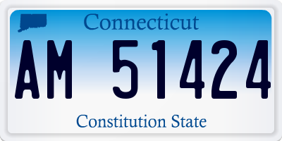 CT license plate AM51424