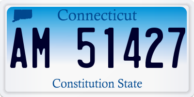 CT license plate AM51427