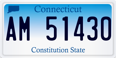 CT license plate AM51430