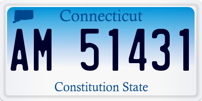 CT license plate AM51431