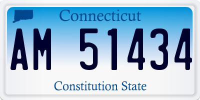 CT license plate AM51434