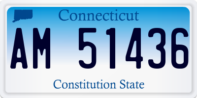 CT license plate AM51436