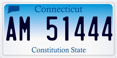 CT license plate AM51444