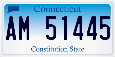 CT license plate AM51445