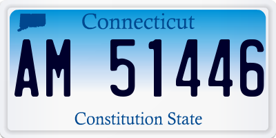 CT license plate AM51446