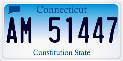 CT license plate AM51447