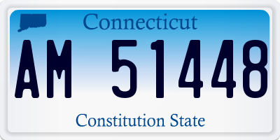 CT license plate AM51448