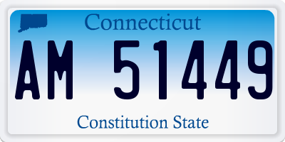 CT license plate AM51449
