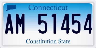 CT license plate AM51454