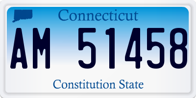CT license plate AM51458