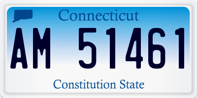 CT license plate AM51461