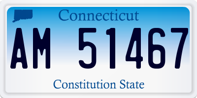 CT license plate AM51467