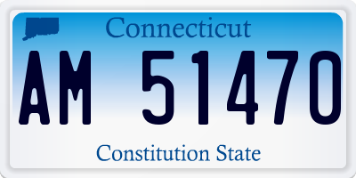 CT license plate AM51470