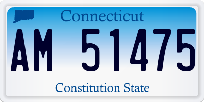 CT license plate AM51475