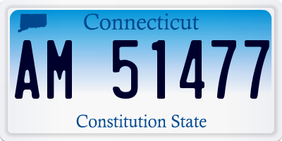 CT license plate AM51477