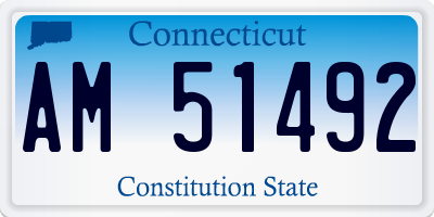 CT license plate AM51492