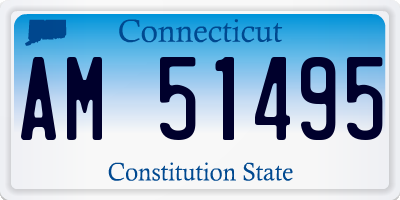 CT license plate AM51495