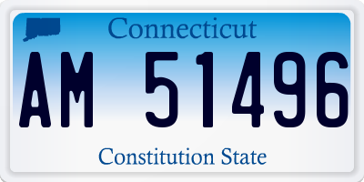 CT license plate AM51496