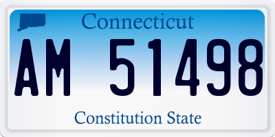 CT license plate AM51498