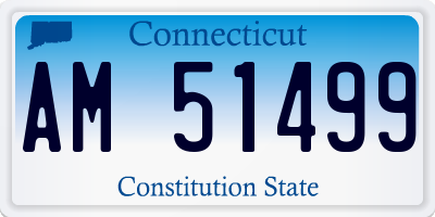 CT license plate AM51499