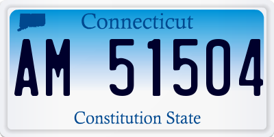 CT license plate AM51504